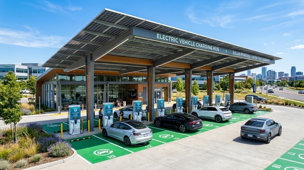 Complete EV Charging Plaza Infrastructure